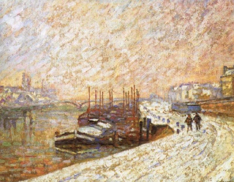 Barges in the Snow, Armand guillaumin